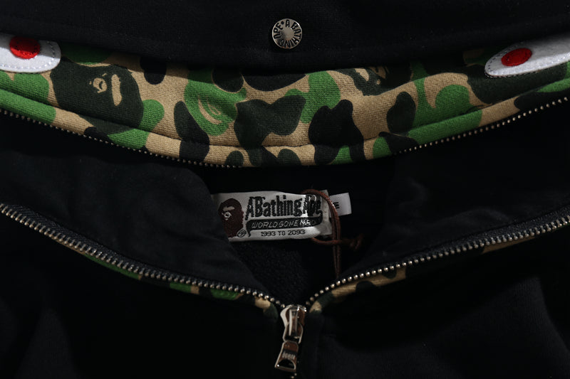 Bathing Ape Hoodie Camouflage Cardigan Men's and Women's Sweater Hoodie Coat